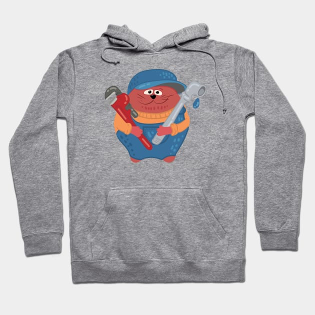 Cat plumber Hoodie by Catdog